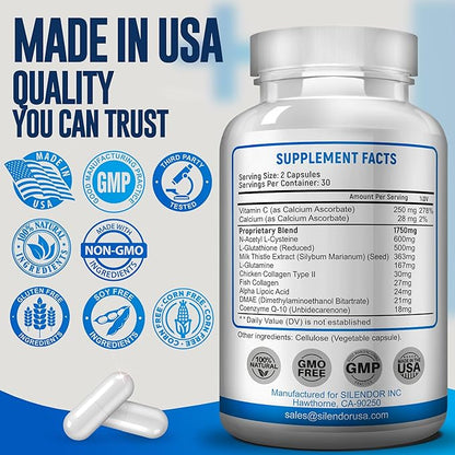Advanced Complex-NAC Supplement (N-Acetyl L-Cysteine) 600mg 500mg and