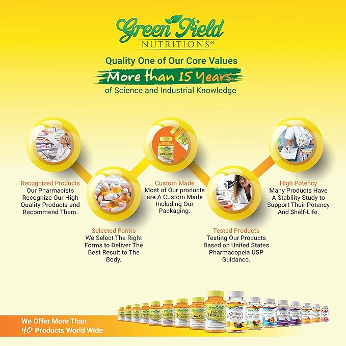 Greenfield Nutritions Halal Vitamin D3 for Kids - 1000 IU (25 mcg), 90 Halal Gummies - Non-GMO Gelatin Gluten Free Vegetarian Halal Vitamin D - Halal Vitamins for Kids, Supports Bone & Immune System