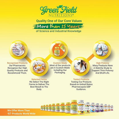 Greenfield Nutritions Halal Vitamin D3 for Kids - 1000 IU (25 mcg), 90 Halal Gummies - Non-GMO Gelatin Gluten Free Vegetarian Halal Vitamin D - Halal Vitamins for Kids, Supports Bone & Immune System