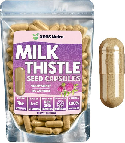 Milk Thistle Seed Capsules 180 Count (3 Month