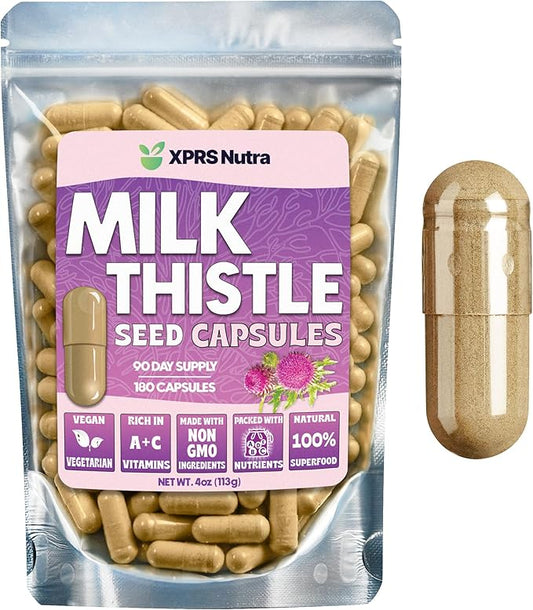 Milk Thistle Seed Capsules 180 Count (3 Month