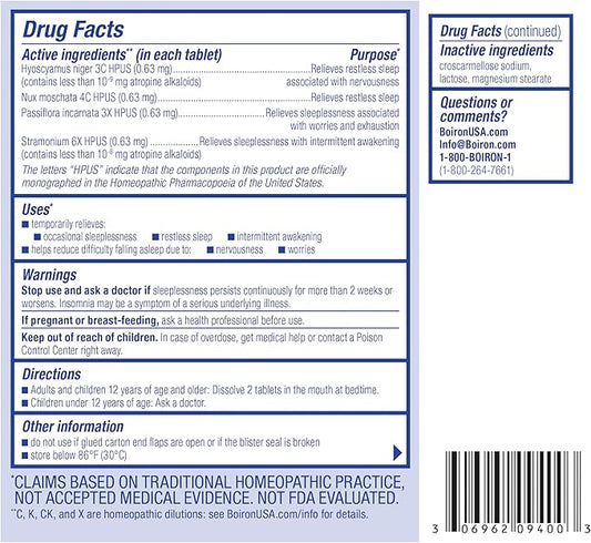 Boiron SleepCalm Sleep Aid for Deep, 60 Count 2)