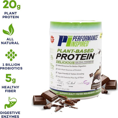 Performance Inspired Nutrition Plant Protein Powder 20G - 1B Probiotics 1.5lb