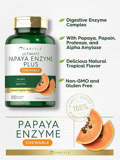 Carlyle Papaya Enzyme Chewable Tablets