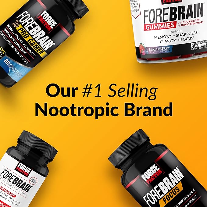 Force Factor Forebrain Focus Brain Booster, 180 Capsules,