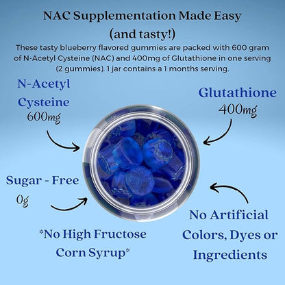 Alafia Naturals Sugar-Free NAC Gummies, NAC 60ct