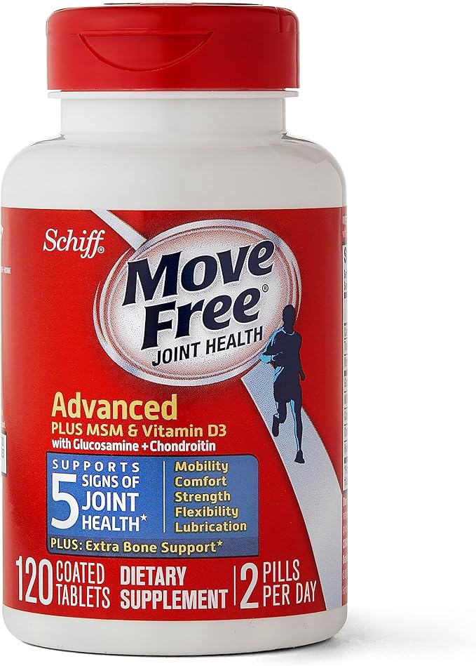 Move Free Advanced Glucosamine Chondroitin MSM D3 Joint 120 Tablets (60 servings)*