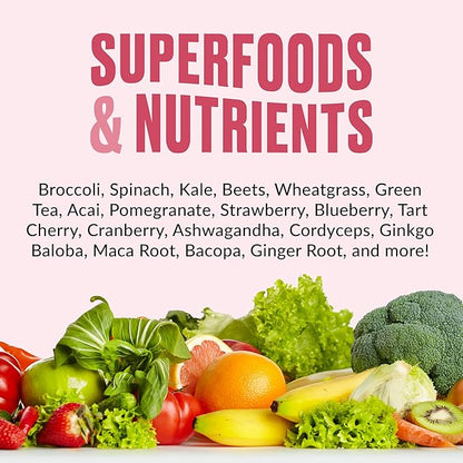 VitaHustle ONE - Superfood Meal Replacement Powder, Plant Based Protein Shake Powder, Vegan. 86 Superfoods, Vitamins, & Minerals, Ashwagandha, Adaptogens. Founded by Kevin Hart. (Strawberry 2-Pack)