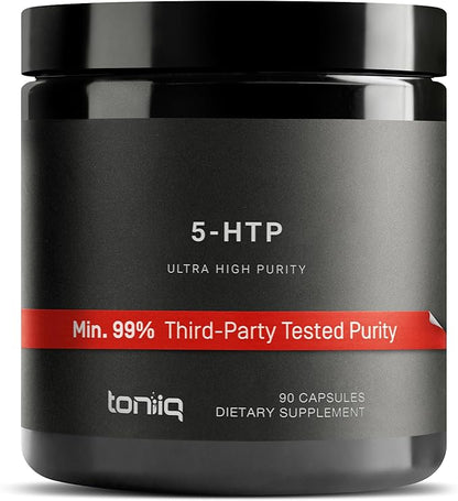 Toniiq Ultra High Strength 5HTP Capsules 99%+ Highly 12:1 Concentrated 200mg - 90 Veggie