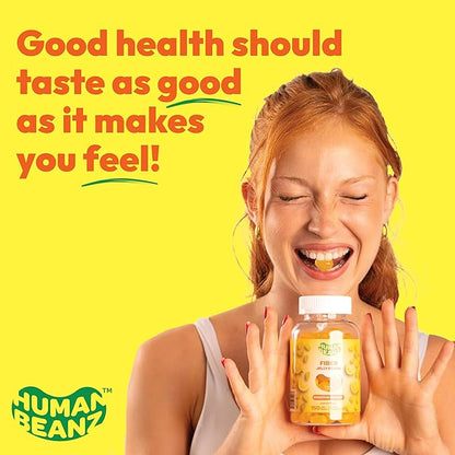 Fiber Jelly Bean Gummies for Adults, Fiber Supplement for Digestive Health, Vegetarian Fiber Gummy, 150 Jellybeans