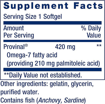 Provinal Purified Omega-7 7 Fatty 30 Softgels