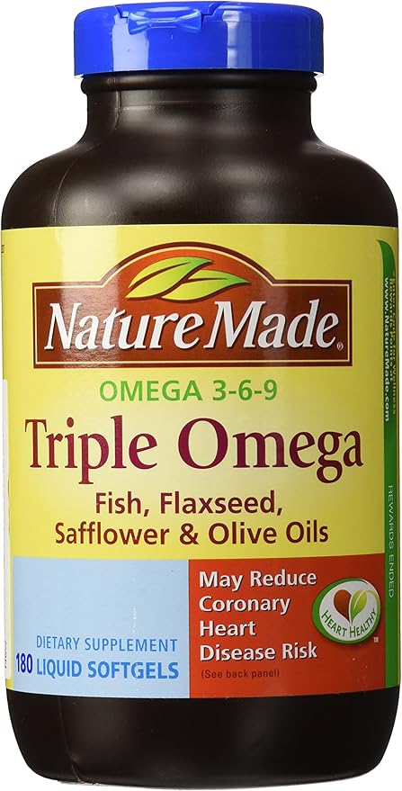 Nature Made Triple Omega 3 6 9 180 Softgels