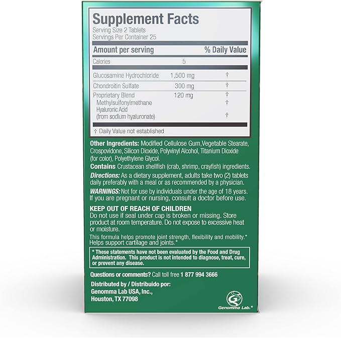 X Ray High Potency Joint Health 1500mg, Chondroitin 300mg, MSM 120 mg, 50 Count