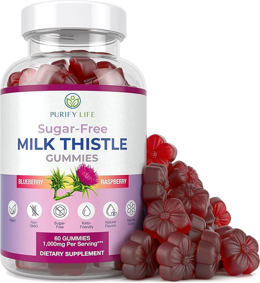 Purify Life Sugar-Free Milk Thistle Gummies (1000mg/serv) Cardo