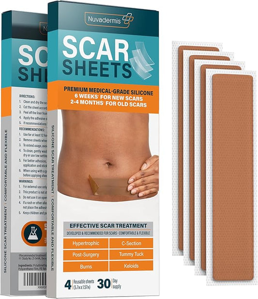 NUVADERMIS Silicone Scar Sheets – Extra 4 –