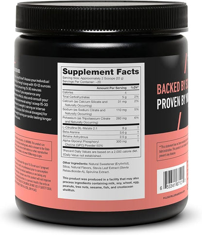 LEGION Pulse Pre Workout Supplement - All Natural Nitric Oxide Preworkout Drink to Boost Energy, Creatine Free, Naturally Sweetened, Beta Alanine, Citrulline, Alpha GPC (Caffeine Free Blue Razz)