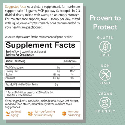 PectaSol Modified Citrus Pectin – 551g Berry Powder – Total-Body Health Supplement to Support Heart, Immune System, Inflammation Response & Healthy Aging + Maintain Healthy Galectin-3 Levels