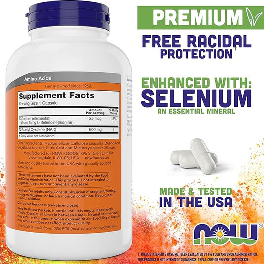 Now NAC 600 mg, 400 Veg