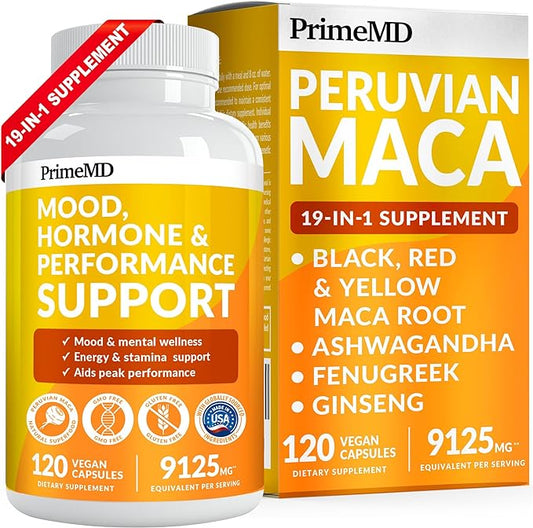 19-in-1 Peruvian Maca Root Capsules 9125 mg (120 capsules)