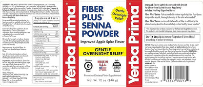 Yerba Prima Fiber Plus Senna Powder, 12 Ounce 3) -