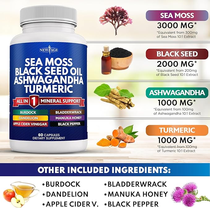 NEW AGE Sea Moss Black Seed