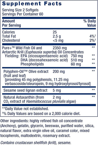 Life Extension Super Omega-3 Plus EPA/DHA D3 125 125 mcg (5000 IU),