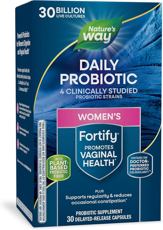 Nature's Way Fortify Daily Probiotic 30 Billion 10 Strains, 30 Capsules