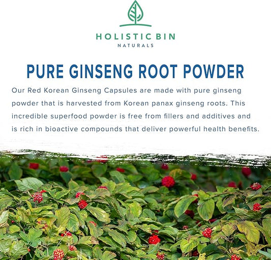 Korean Red Ginseng Capsules Pure Panax (40 Capsules)