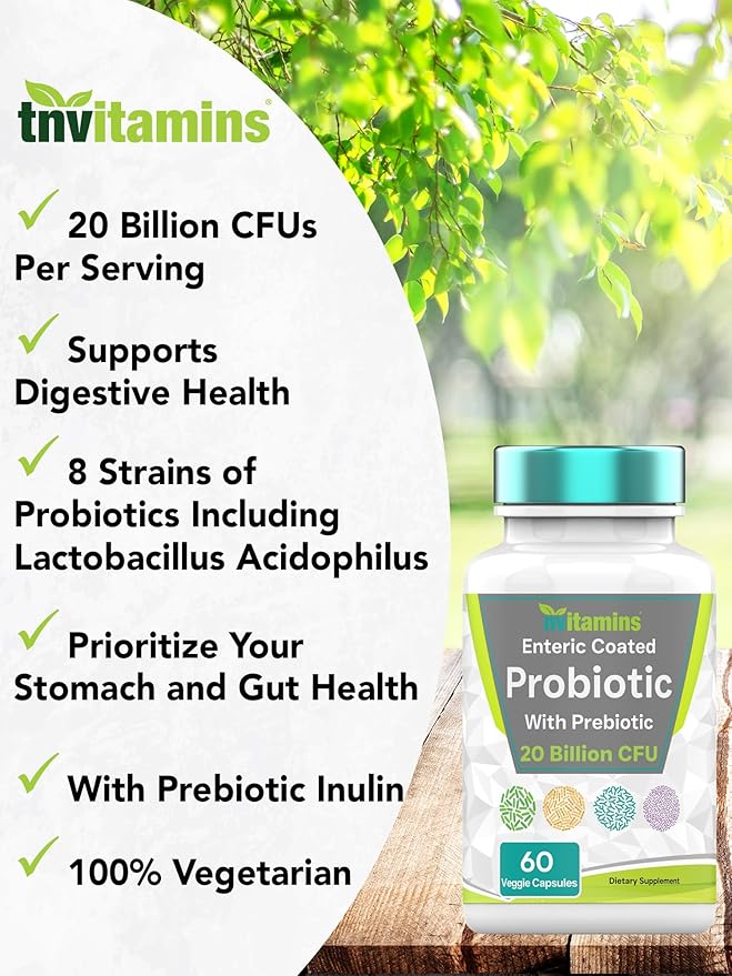 Probiotics for Women & Men 60 Enteric 20 Billion 8 Strains