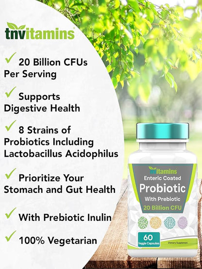 Probiotics for Women & Men 60 Enteric 20 Billion 8 Strains