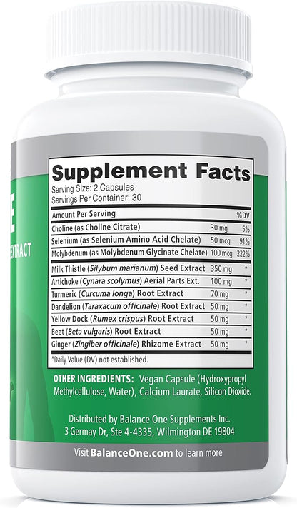 Liver One Supplements 10 Natural 30 Day