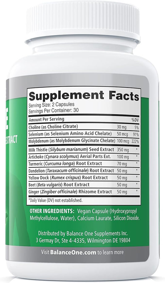 Liver One Supplements 10 Natural 30 Day
