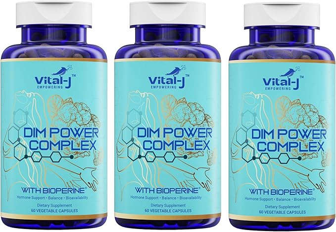 4-in-1 DIM Potent Complex 300mg - Estrogen Balance and Metabolism, Energy & Menopause Support Supplement with Bioperine (x4), Calcium and Broccoli Extract - for Women and Men 90 Servings