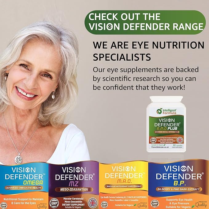 Vision Defender PLUS Eye Supplement: AREDS2 60 Easy-to-Swallow