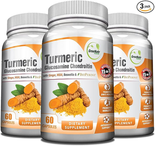 Turmeric Curcumin with Black Pepper 180 Capsules (3 Bottles)