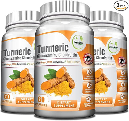 Turmeric Curcumin with Black Pepper 180 Capsules (3 Bottles)