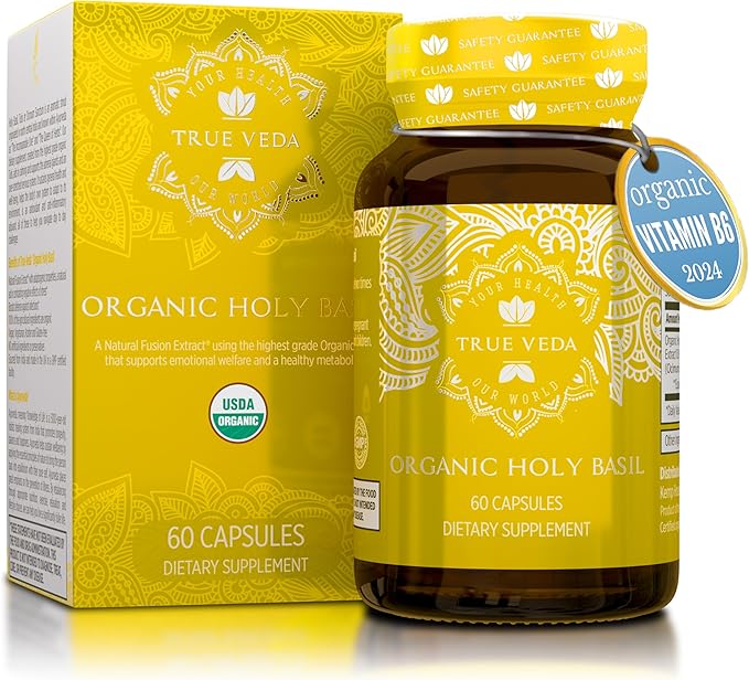 Holy Basil Capsules B6 Capsules B6 and 2.5% Ursolic 15:1 | 60 Vegan
