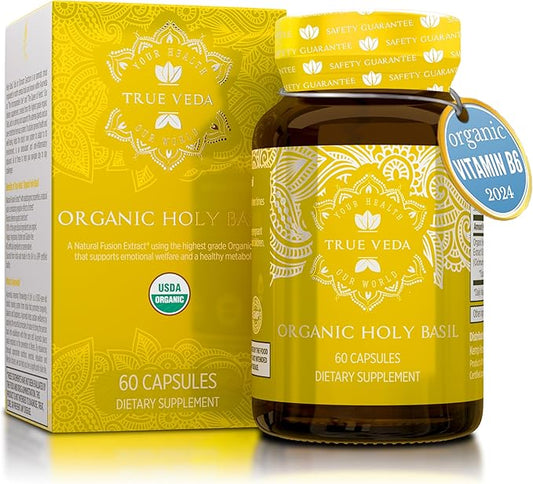 Holy Basil Capsules B6 Capsules B6 and 2.5% Ursolic 15:1 | 60 Vegan