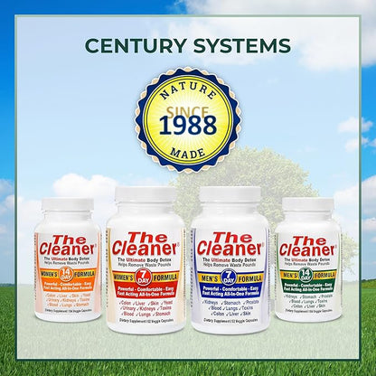 Century Systems The Cleaner Detox, Powerful 7-Day Complete Internal Cleansing Formula for Men, Support Digestive Health, 52 Vegetarian Capsules