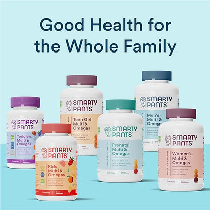 SmartyPants Multivitamin for Men & Women: D3, C, B12, B6, B6, Vitamin 3 Fish 180 Count (30 Day