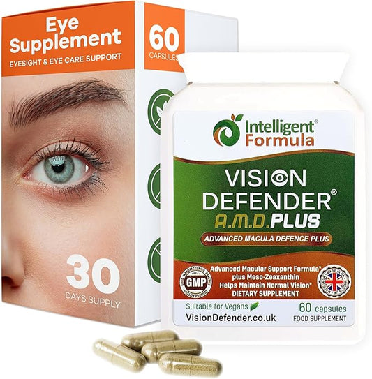 Vision Defender PLUS Eye Supplement: AREDS2 60 Easy-to-Swallow