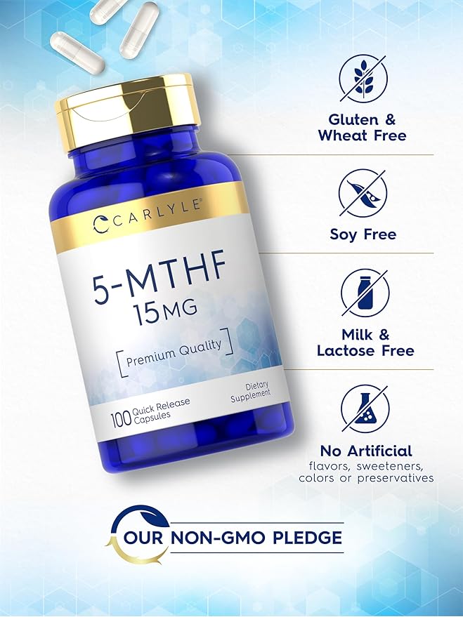 Carlyle 5-MTHF Supplement 15mg 100 Capsules