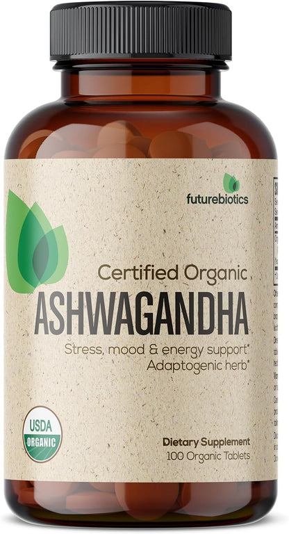 Futurebiotics Certified Organic Ashwagandha, Stress Mood 100 Organic