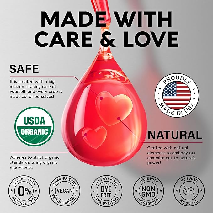 USDA Organic Vitamin B12 Sublingual Drops 5000 mcg 2 Month 2 fl