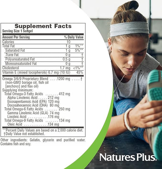 Natures Plus Ultra Omega 3 6 9-1200 mg, 60 Softgels 60 Servings