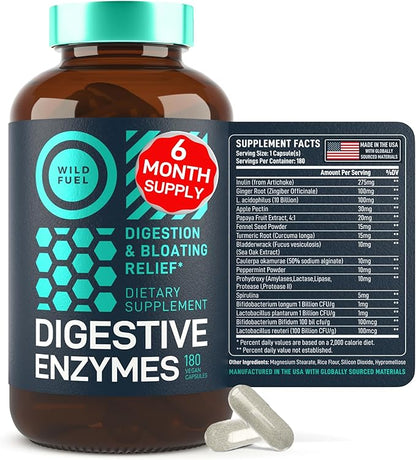 Digestive Enzymes with Probiotics and Prebiotics 180 Caps