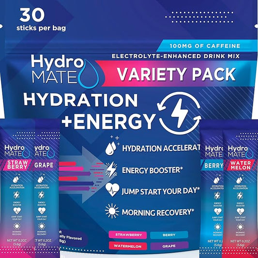 HydroMATE Electrolytes Powder Drink Mix Packets 30 Count