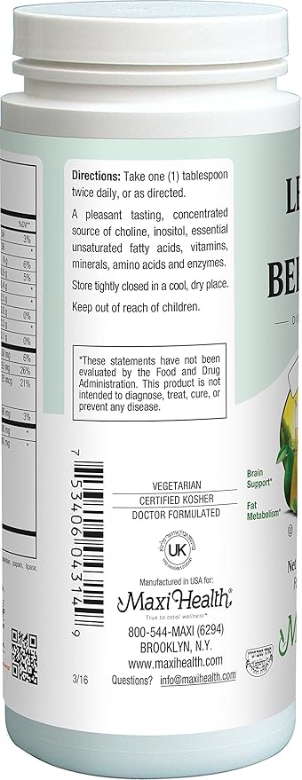 Maxi Health Lecithin & Bee Pollen 14 Oz