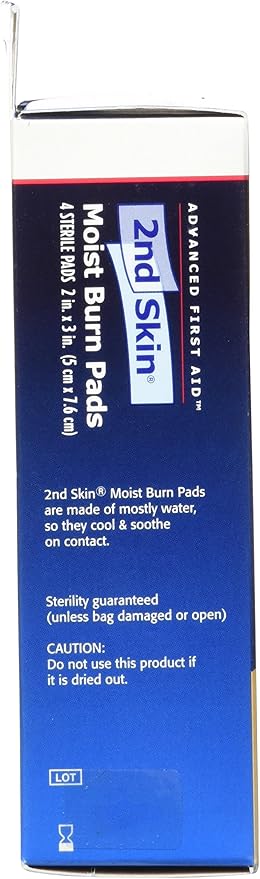 Spenco 2nd Skin Moist Burn Pads, (2 x 3 Inches), 4-Count