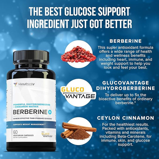 Berberine with Ceylon Cinnamon Supplements 30 Servings